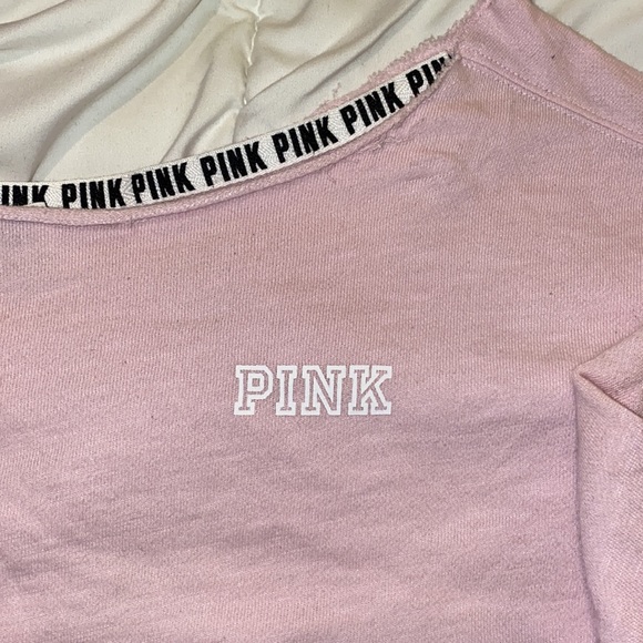 Victoria's Secret PINK Light Pink Off-the-shoulder Sweater. - Picture 4 of 7
